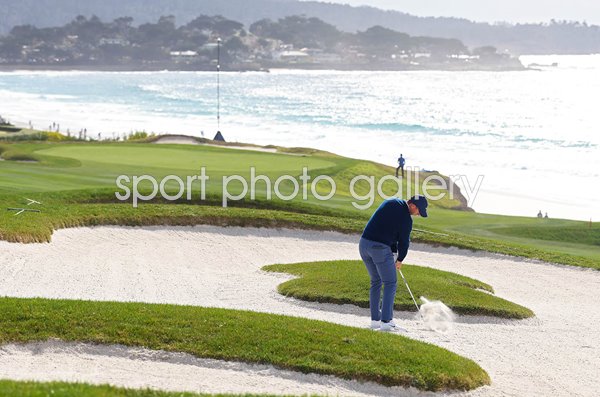 Rory McIlroy fairway bunker 10th hole Final Round Pebble Beach Pro-Am 2025