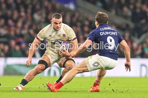 Ben Earl England v Antoine Dupont France Twickenham Six Nations 2025