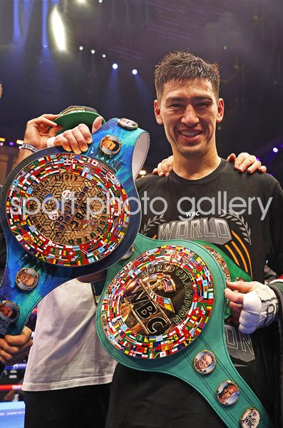 Dmitrii Bivol celebrates victory v Artur Beterbiev World Title Rematch Riyadh 2025