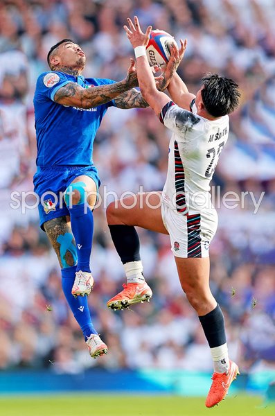 Monty Ioane Italy v Marcus Smith England Twickenham Six Nations 2025