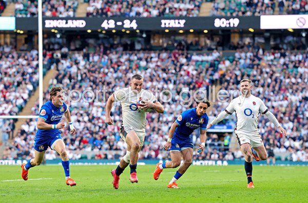 Ben Earl England scores v Italy Twickenham Six Nations 2025