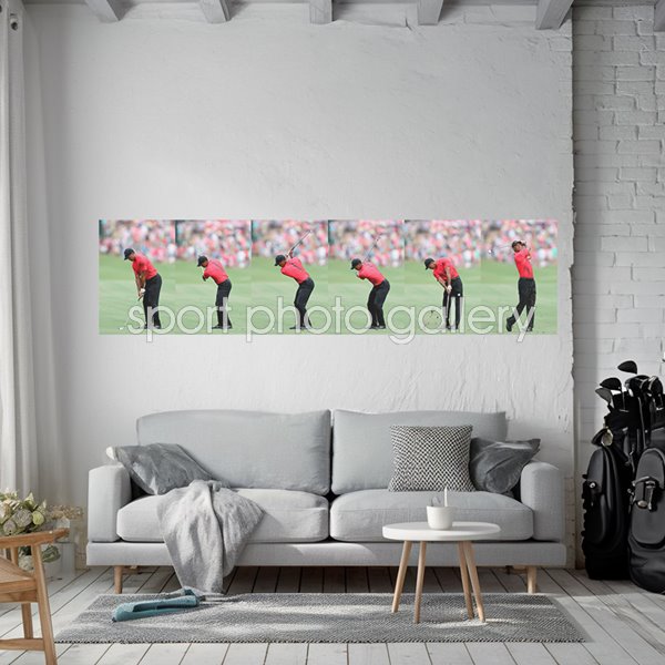 Tiger Woods 2018 Front View Swing Sequence
