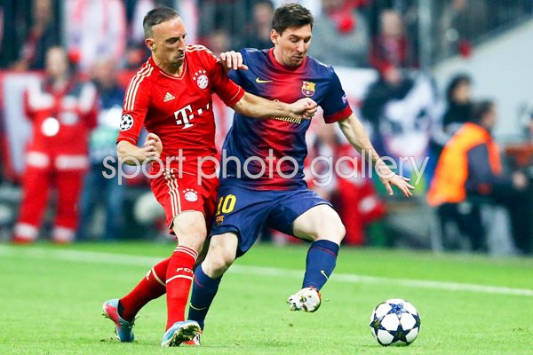 Lionel Messi of Barcelona v Franck Ribery of Bayern Munich