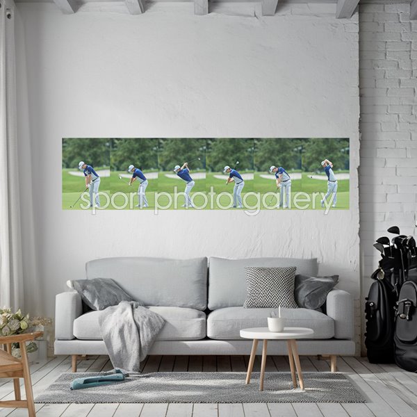 2015 Justin Rose Six Stage Swing Sequence Wall Sticker