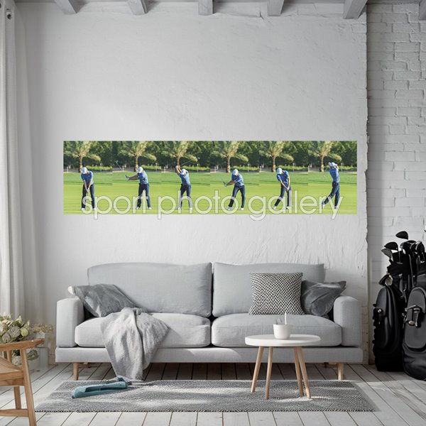 Jordan Spieth Six Stage Swing Sequence Front View Wall Sticker