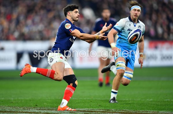 Romain Ntamack France passes v Scotland Paris Six Nations 2025
