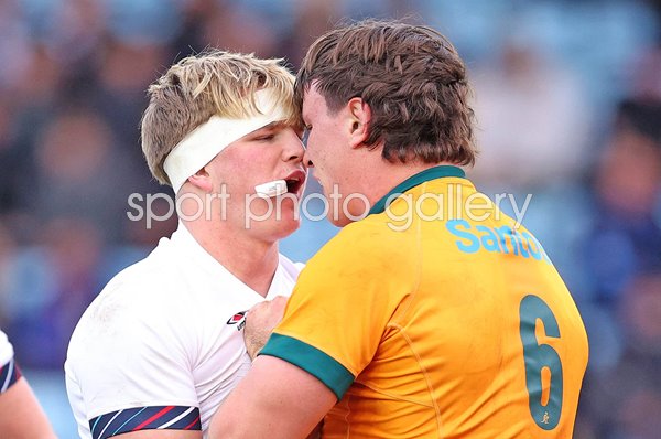 Henry Pollock England A clashes with Tom Hooper Australia A The Stoop 2024