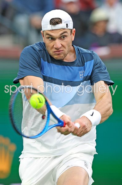 Jack Draper Great Britain backhand focus BNP Paribas Open Indian Wells 2025