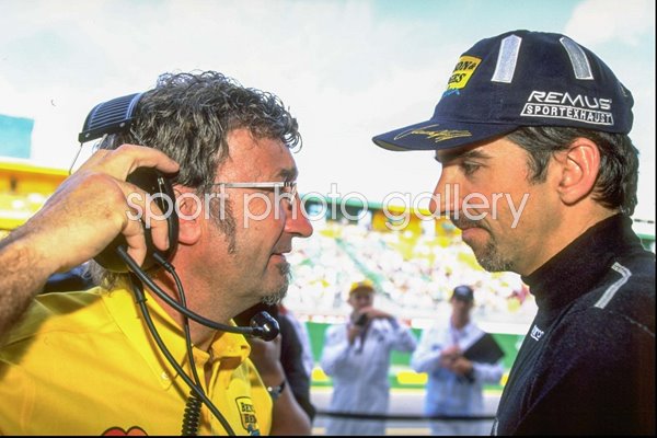 Damon Hill talks to Eddie Jordan Australian Grand Prix Melbourne 1999