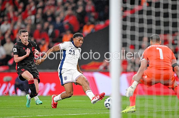 Myles Lewis-Skelly England scores v Albania World Cup 2026 Qualifier Wembley 2025