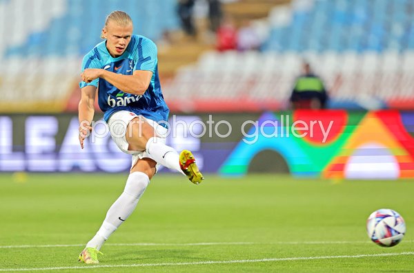 Erling Haaland Norway v Serbia UEFA Nations League Belgrade 2022