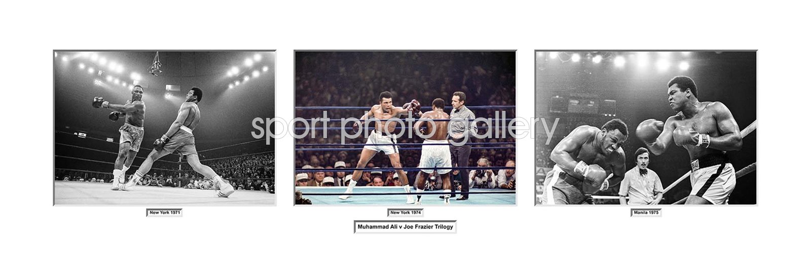Muhammad Ali v Joe Frazier Trilogy Collage Muhammad Ali v Joe Frazier Trilogy Collage