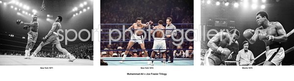 Muhammad Ali v Joe Frazier Trilogy Collage