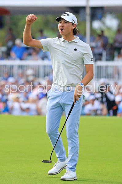 Min Woo Lee Australia celebrates winning Houston Open Texas 2025