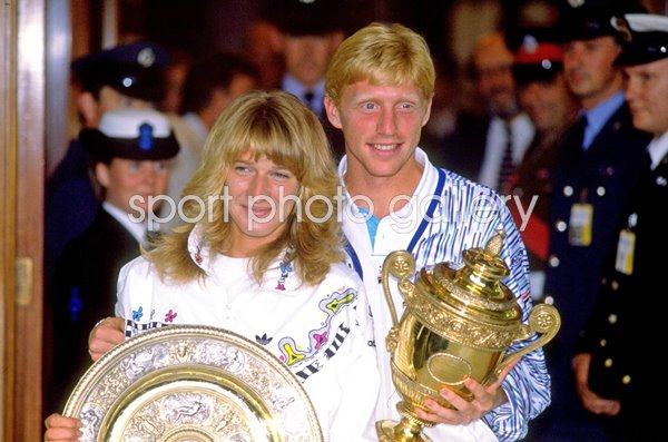 German Tennis Stars Steffi Graf & Boris Becker Wimbledon Winners 1989