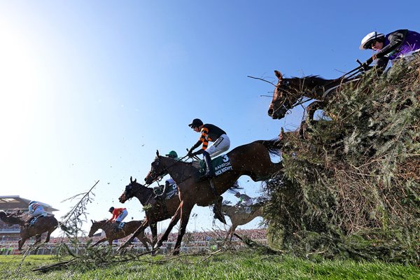 Patrick Mullins riding Nick Rockett clear The Chair Grand National Aintree 2025