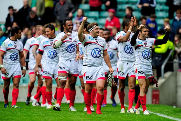 Toulon celebrate Semi Final win Heineken Cup Twickenham 2013