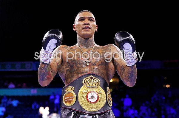 Conor Benn celebrates v Chris Van Heerden Manchester 2022