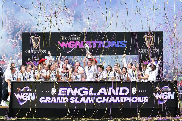 England celebrate Grand Slam Twickenham Women's Six Nations 2025
