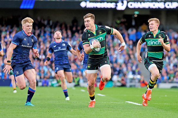 Tommy Freeman Northampton scores v Leinster Champions Cup Semi-Final 2025