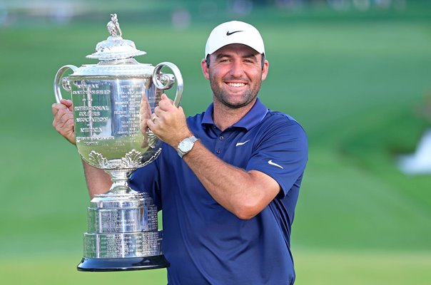 Scottie Scheffler USA USPGA Champion Wanamaker Trophy Quail Hollow 2025