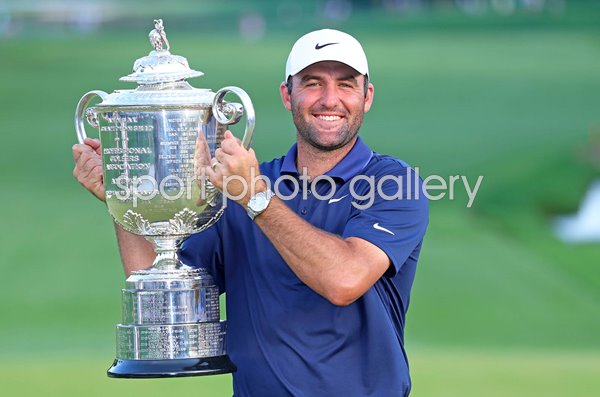 Scottie Scheffler USA USPGA Champion Wanamaker Trophy Quail Hollow 2025