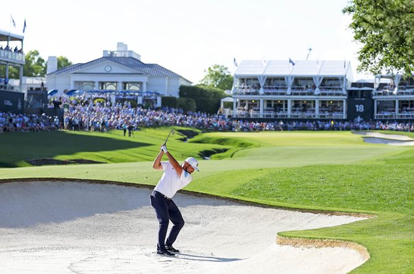 Bryson DeChambeau USA 18th hole Round 3 USPGA Championship Quail Hollow 2025