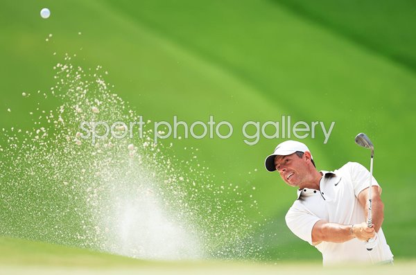 Rory McIlroy bunker shot USPGA Championship Quail Hollow 2025