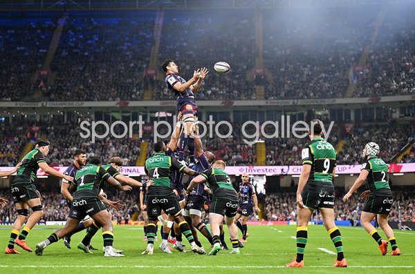 Guido Petti Bordeaux lineout catch v Northampton Champions Cup Final 2025