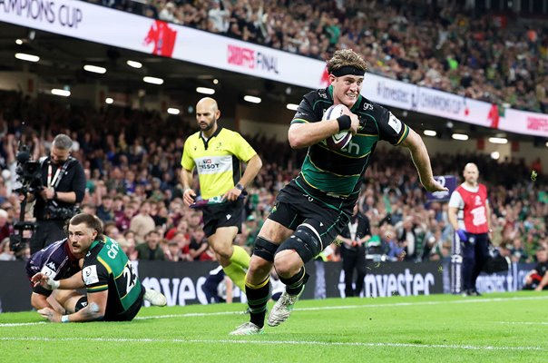 Alex Coles Northampton scores v Bordeaux Champions Cup Final 2025