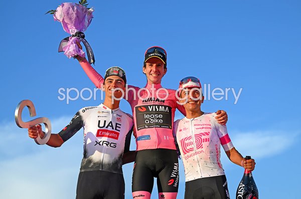 Isaac Del Toro, Simon Yates & Richard Carapaz Giro d'Italia Podium 2025 