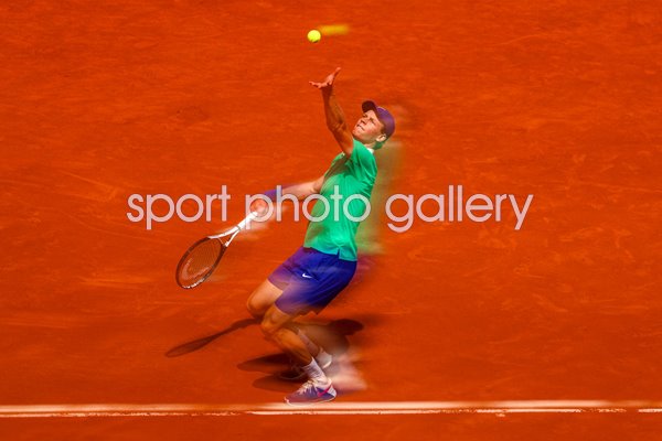 Jannik Sinner Italy serve (Blur Effect) French Open Paris 2025