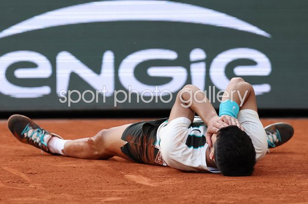 Carlos Alcaraz Spain winning moment French Open Final Paris 2025