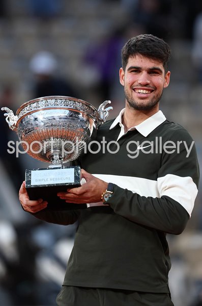 Carlos Alcaraz Spain Coupe des Mousquetaires French Open Champion 2025