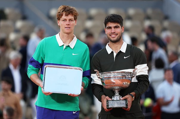 Champion Carlos Alcaraz Spain & Runner Up Jannik Sinner after epic French Open Final 2025