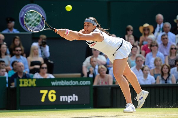 Marion Bartoli France stretch forehand Wimbledon Final 2013