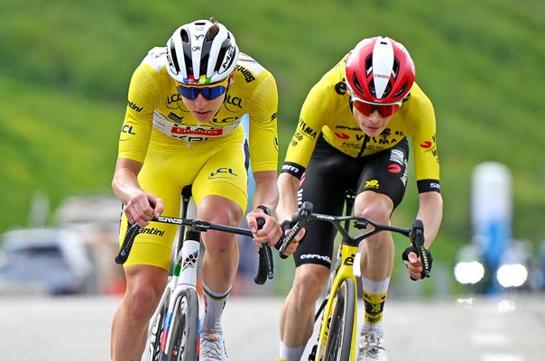 Tadej Pogacar v Jonas Vingegaard Stage 8 Criterium du Dauphine 2025 