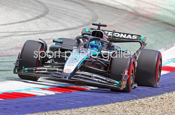 George Russell Great Britain driving Mercedes Austrian Grand Prix 2025  