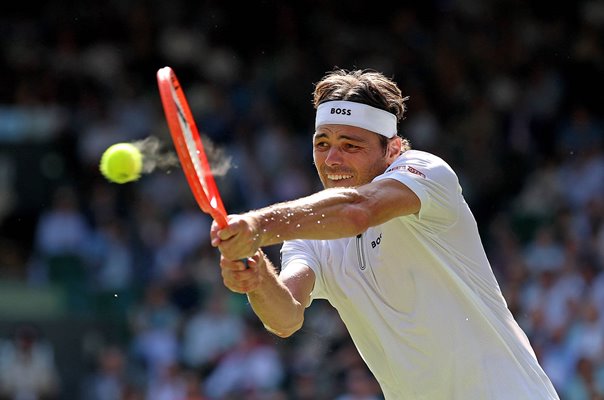 Taylor Fritz USA backhand Wimbledon Tennis Championships 2025