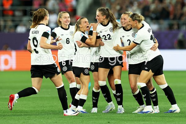 Jule Brand Germany celebrates v Poland Group C Women's EURO 2025 