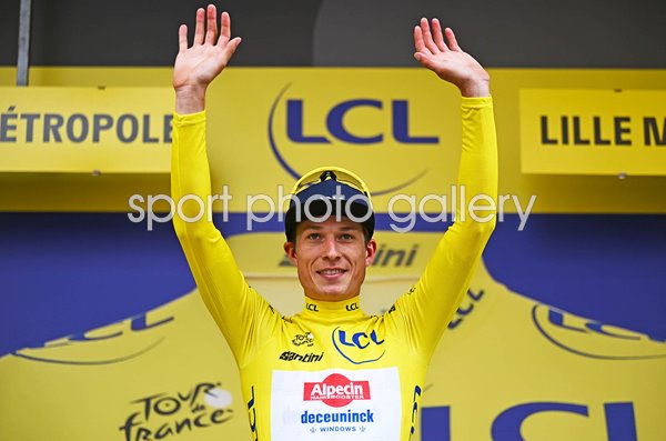 Jasper Philipsen Belgium Yellow Jersey Stage 1 Tour de France 2025  