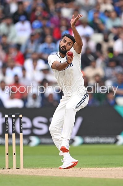Akash Deep India bowling v India Edgbaston Test Match 2025