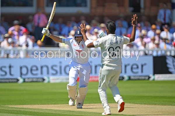 Joe Root England celebrates hundred v India Lord's Test Match 2025