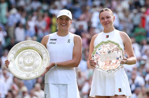 Iga Swiatek Poland & Amanda Anisimova USA Wimbledon Ladies Final 2025