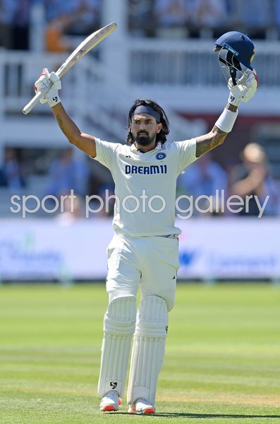 KL Rahul India celebrates century v England Lord's Test Match 2025