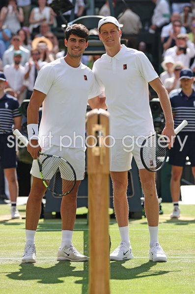 Carlos Alcaraz Spain & Jannik Sinner Italy Wimbledon Finalists 2025