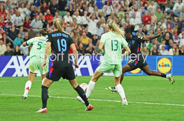 Michelle Agyemang England scores v Italy semi-final Geneva Women's EURO 2025