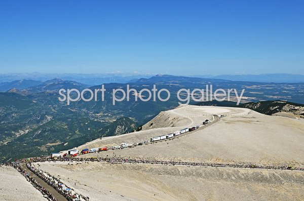 Peloton climb iconic Mont Ventoux Stage 16 Tour de France 2025