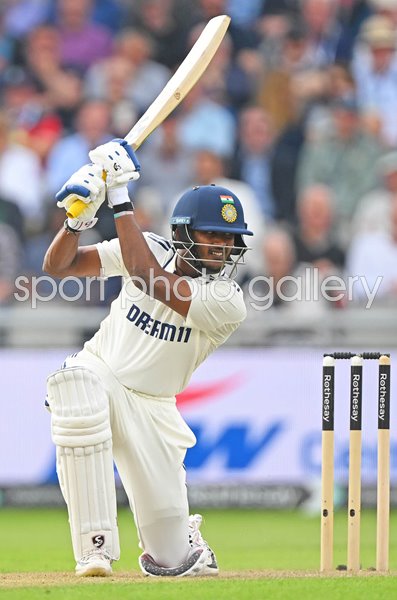 Sai Sudharsan India drives v England v India 4th Test Old Trafford 2025