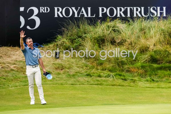 Rory McIlroy Northern Ireland 18th green after final round Open Royal Portrush 2025